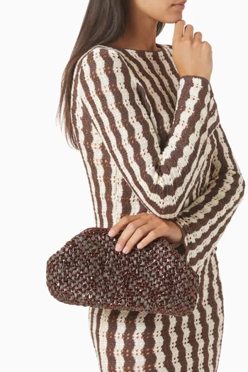Glam Clutch in Raffia
