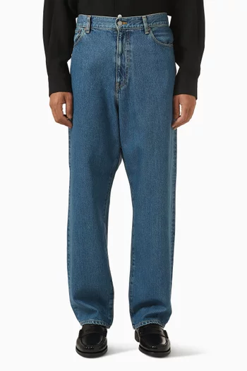 Embroidered Jeans in Denim