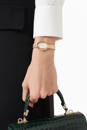 Sammy Quartz Gold-tone Stainless Steel Watch, 22mm