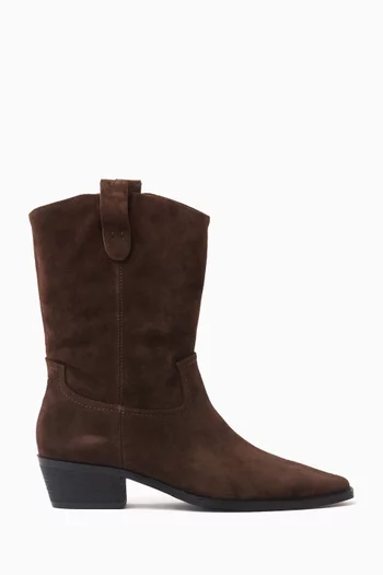 Casey 55 Western Boots in Suede