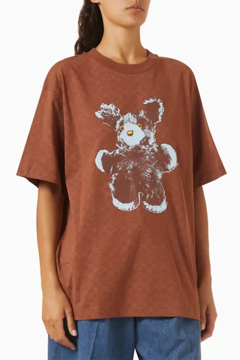 Hare Graphic Signature Relaxed T-shirt in Cotton