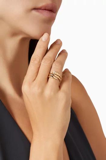 Serpenti Diamond Viper Ring in 18kt Gold