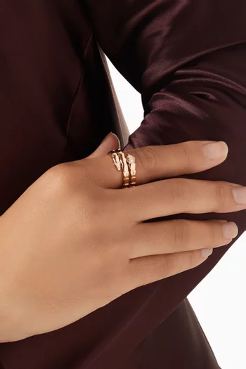 Serpenti Viper Ring in 18kt Rose Gold