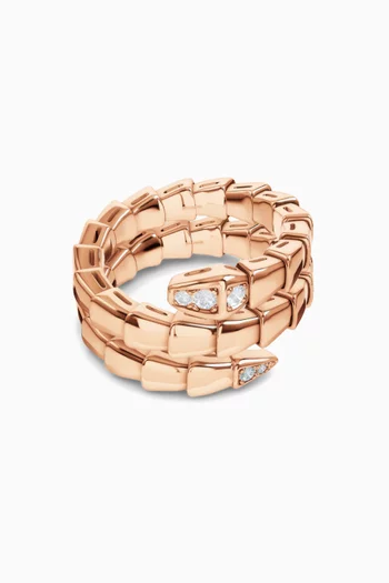 Serpenti Viper Ring in 18kt Rose Gold