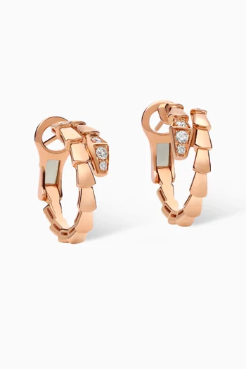 Serpenti Viper Earrings in 18kt Rose Gold