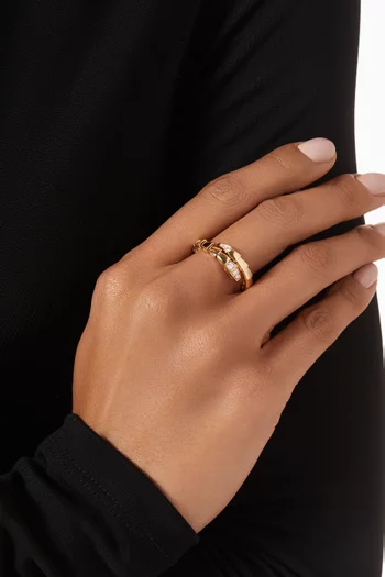 Serpenti Viper Diamond Ring in 18kt Gold