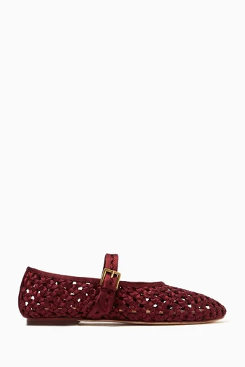 Sydney Mary Jane Ballet Flats in Woven Neoprene