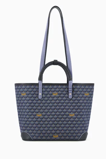 Double Battle 27 Tote Bag in Coated-canvas & Leather