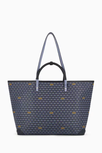 Double Battle 41 Tote Bag in Scale Canvas & Leather
