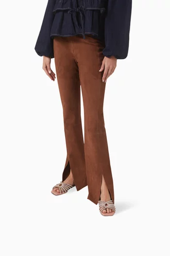 صندل كلاريسا مرصع بالكريستال جلد