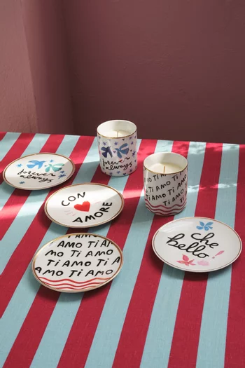 Con Amore Plate in Porcelain