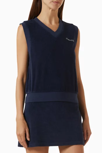 Signature Logo Vest in Terry