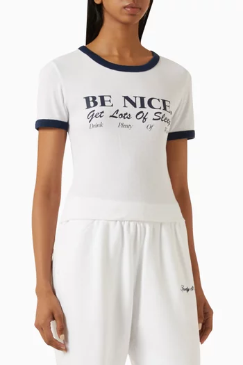 تي شيرت سوفت رينجر بطبعة Be Nice‏ قطن