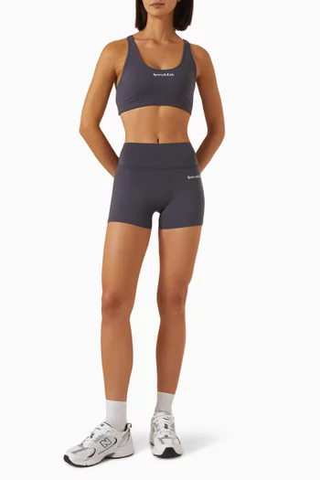 Serif Logo Mini Biker Shorts