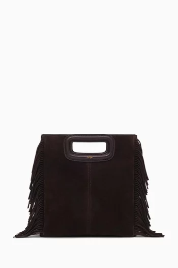 Mini M Shoulder Bag in Suede