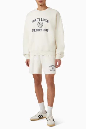 Varsity Crest Sweatshirt in Cotton