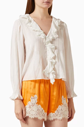 Hardy Lace-Trimmed Top in Organic Cotton