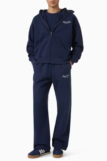 Vendome LA Embroidered Wide Sweatpants in Cotton