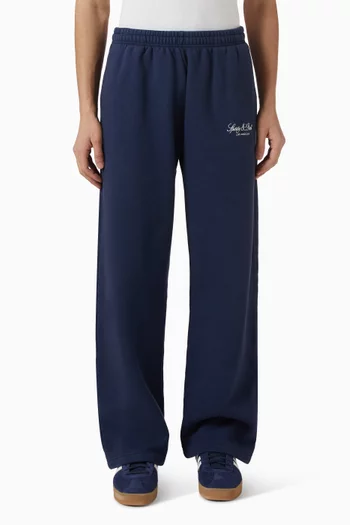 Vendome LA Embroidered Wide Sweatpants in Cotton