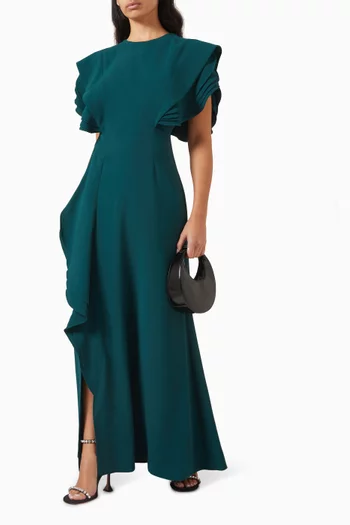 Ruffle Slit Dress