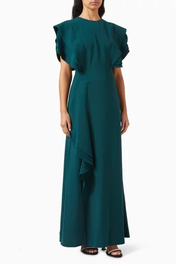 Ruffle Slit Dress