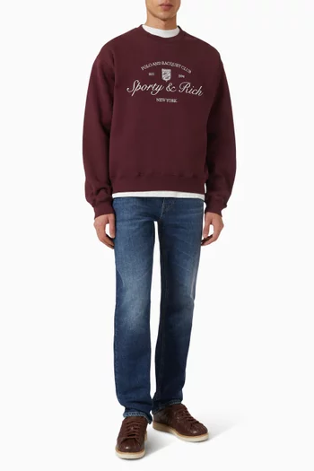 Syracuse Embroidered Sweatshirt in Cotton