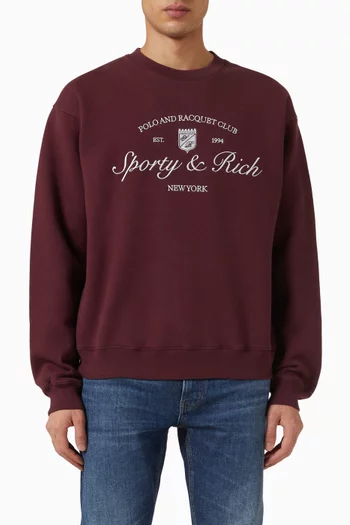 Syracuse Embroidered Sweatshirt in Cotton