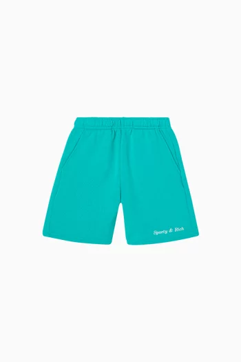 Signature Logo Gym Shorts in Cotton