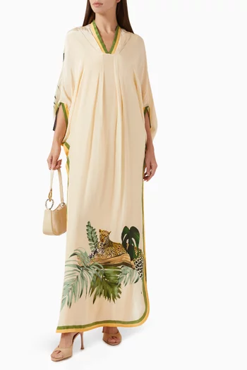 Printed Kaftan in Viscose Crepe & Georgette
