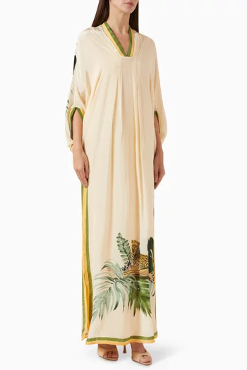 Printed Kaftan in Viscose Crepe & Georgette