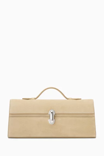 Slim Symmetry Pochette Top-handle Bag in Suede
