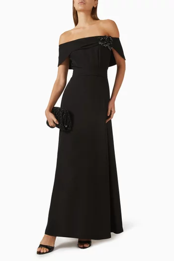 Off-shoulder Maxi Dress