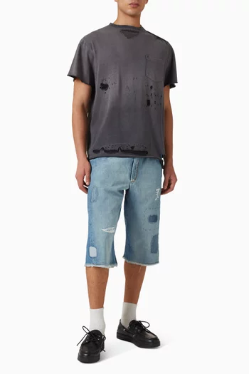 Zip Shorts in Denim