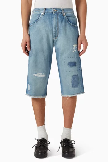 Zip Shorts in Denim