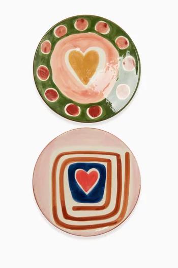 L`Amour Plates in Ceramic, Set of 2