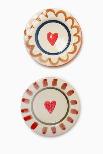 Mini L'Amour Plates in Ceramic, Set of 2