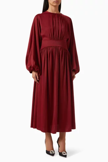 Gathered Midi Dress