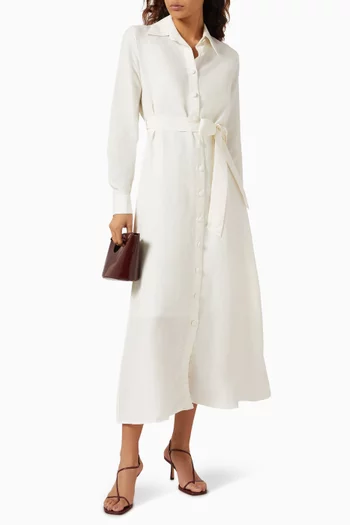 Embroidered Shirt Dress