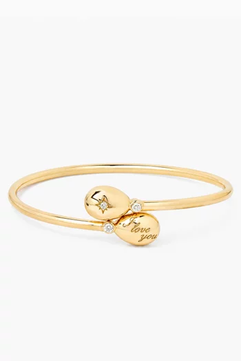 Forever "I Love You" Crossover Bracelet in 18kt Gold