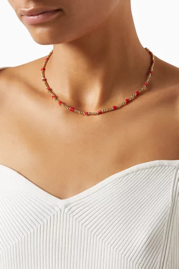 The Costa Del Sol Necklace in 14kt Gold-plated Brass