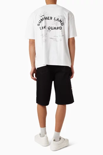 Life Guard Script Boxy T-shirt in Cotton