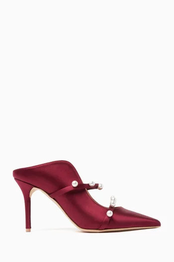Maureen 85 Mules in Satin