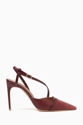 Valeria 90 Pumps in Lizard-embossed Leather