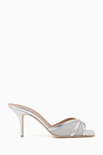 Perla 70 Mule Sandals in Organza & Leather