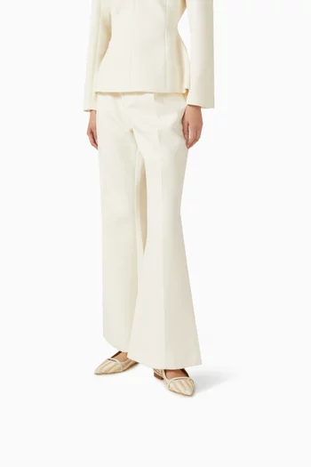 Maureen Flats in Raffia & Nappa