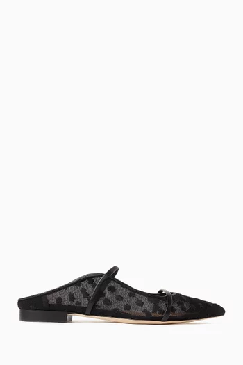 Maureen 85 Flat Sandals in Floral Mesh
