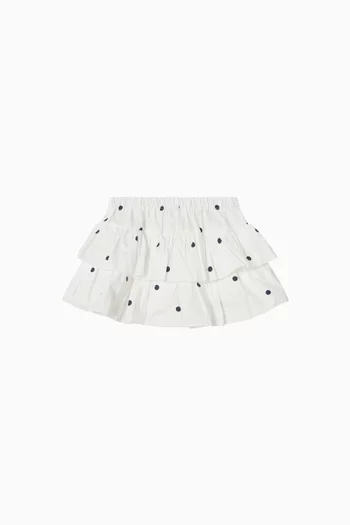 Polka-dot Ruffled Skirt