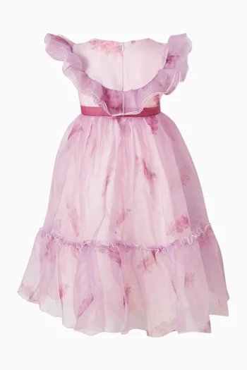 Floral-print Dress in Organza