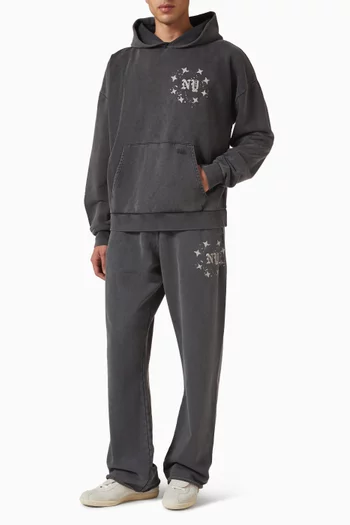 NY Paint Splatter Hoodie in Cotton