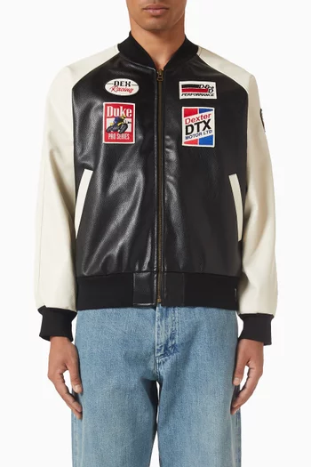 DR Pro Series Racing Jacket in Faux Leather